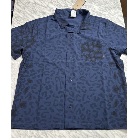 Nike SB Print Bowler Button-Up Skate Shirt Blue FN2595-410 Adult Unisex Large - Picture 7 of 8